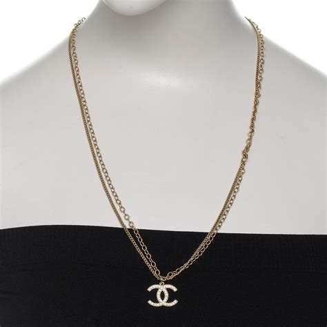 chanel double chain necklace|chanel necklace price list.